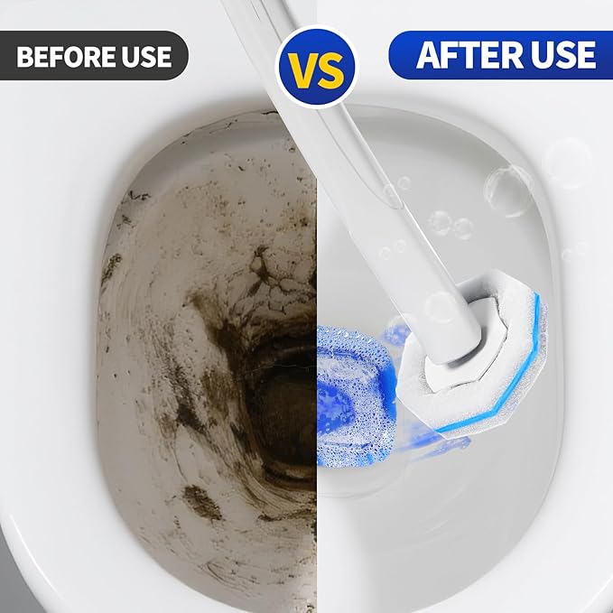 60PCS Toilet Wand Refills Compatible with Clorox Toilet Wand. Disposable Toilet Brush Refills. Bathroom Cleaning. Disposable Toilet Bowl Cleaners.