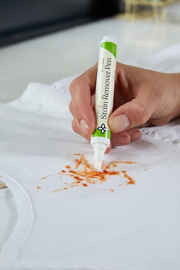 Good Basics All-Natural Stain Remover Pen for Clothing and Fabric - Eco-friendly, Probiotic Formula, Non-Toxic Scrubbing Stick for Baby & Kids Messes, Travel, Work (10 ml, Box of 30)