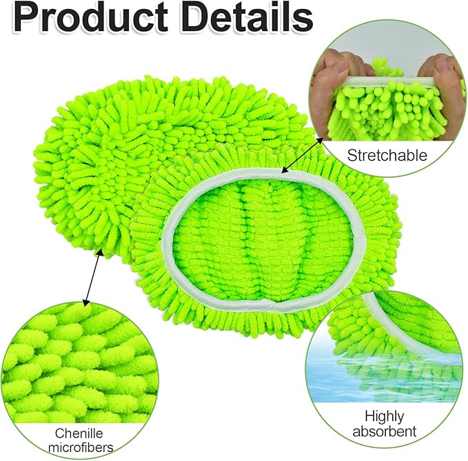 Reusable Mop Pads for Swiffer, 4-Pack Microfiber Washable Reusable Mop Duster Pads for Swiffer Sweeper Mop, Wet Dry Sweeping Mop Pad for Swiffer Sweeper Mop