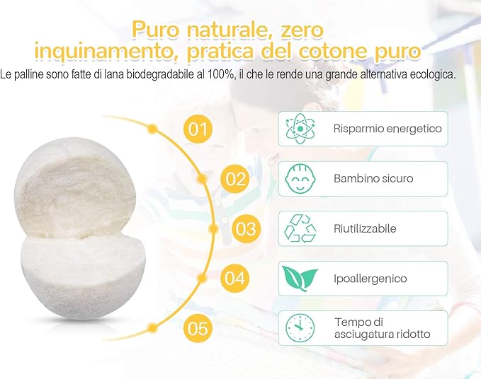 Wool Dryer Balls XL 8 Pack, Natural Fabric Softener 100% Organic Premium Wool to Core, Baby Safe & Chemical Free, No Fillers, Anti Static, Lint Free