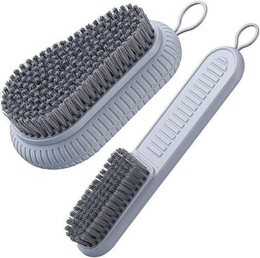Cleaning Brush Soft Bristle Brush Laundry Scrub Brush Clothes Underwear Shoes Scrubbing Brush, Easy to Grip Household Cleaning Brushes Tool for Countertops Bathtubs (Grey)