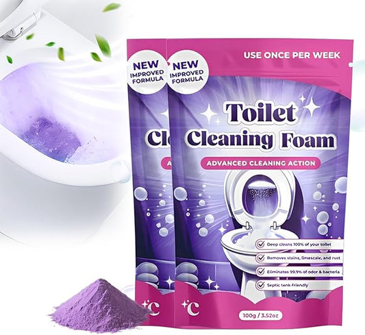 Toilet Cleaner, 2025 New Toilet Bowl Cleaner Toilets Cleane, Toilet Bowl Cleaners, Powerful Foaming Toilets Bowls Cleaner, Self Activating Miracle Powder for Toilet Bowl cleaning (2)