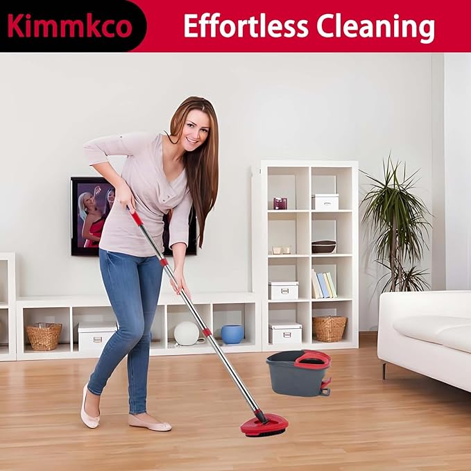 2 Pack Spin Mop Replace Head Base Scrub Brush Mop Head Compatible with O Cedar EasyWring 1 Tank System, Floor Scrubber, Hard Bristle Cleaning Brush for Kitchen Bathroom Tile Hard Floor