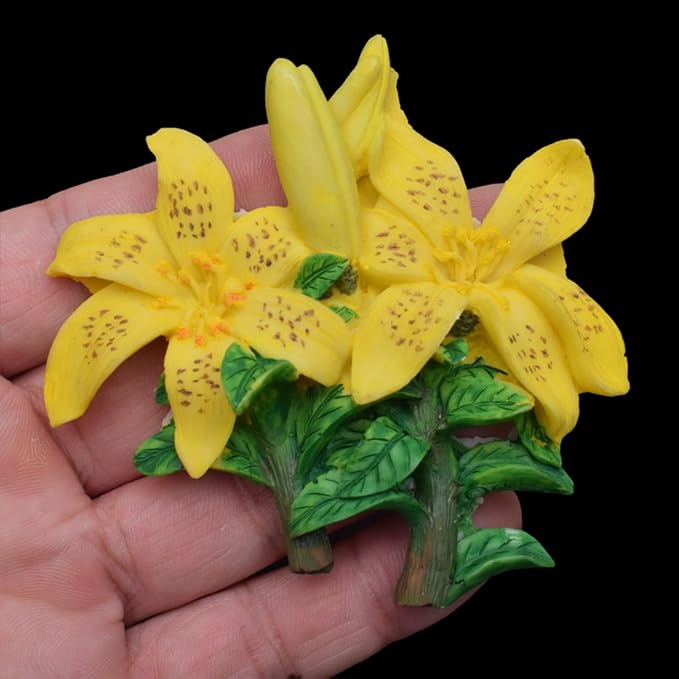 3D Flower Bouquet Candle Soap Silicone Molds Fondant Chocolate Candy Cake Decorating Mould Resin Clay Baking Pastry Tools (Lily)