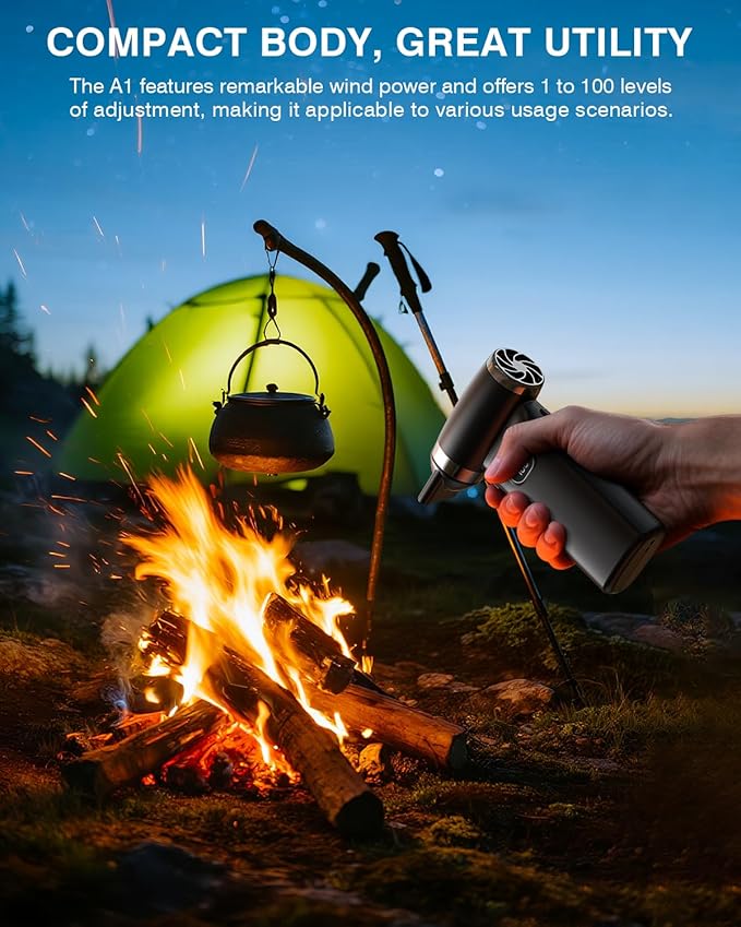 Electric Compressed Air Duster Cordless: 70 MPH High Wind Speed Mini Air Blower for Electronics Portable Computer Cleaner Hand Keyboard Cleaning Powerful Duster for Car, Fans and Other Sences