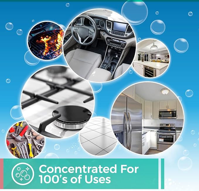 CHOMP! Cleaner Degreaser Concentrated Spray: Healthier Home's Kitchen & Home Multi Purpose Degreasing Deodorizer & Stain Remover for, Kitchens, Appliances, Stoves, Ovens, Counters, Floors, Autos 32oz