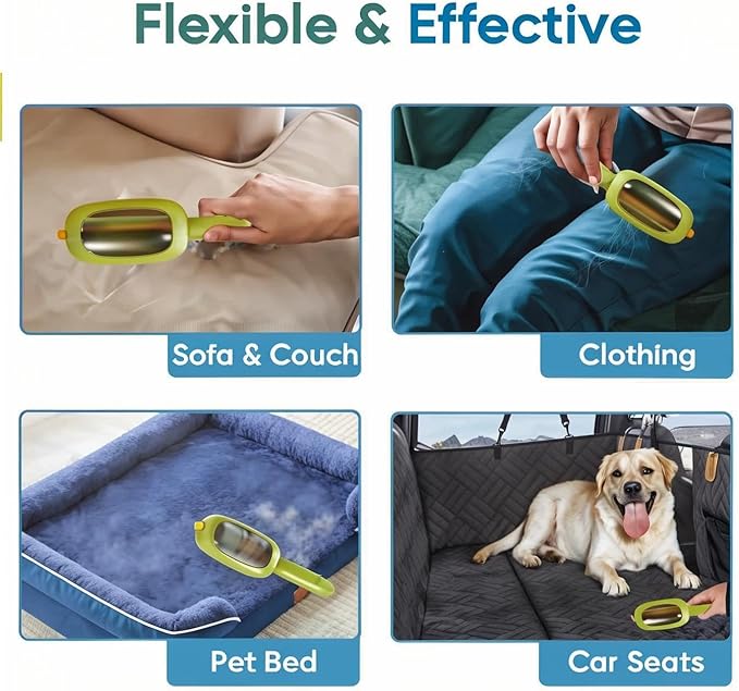 Lint and pet Hair Remover,Pet Hair Removal Glove,Clothe Hair Remover Roller,Reusable Lint Roller for Clothes,Pet Hair Remover for Clothes, Lint Brushes for Clothes(Green)