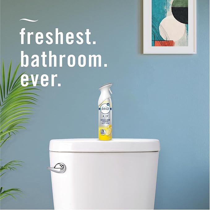 Febreze Air Mist Air Freshener Spray, Odor-Fighting Room Spray, Air Fresheners for Home and Bathroom and Kitchen, Aerosol Can, Kitchen Odor Fighter Scent, 8.8oz, 3 Count