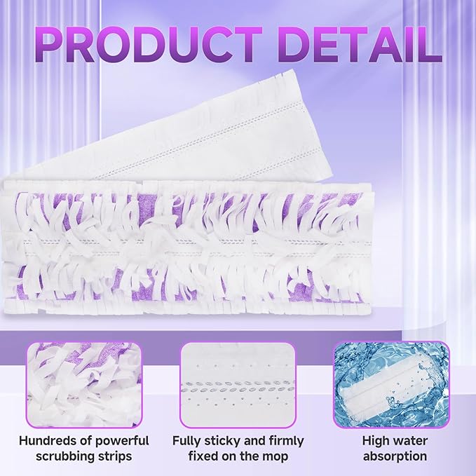 Disposable Power Mop Refills Pads Compatible with Swiffer Power Mop,Multi-Surface Replacement Mopping Pads Refills for All Finished Floors,30 Count