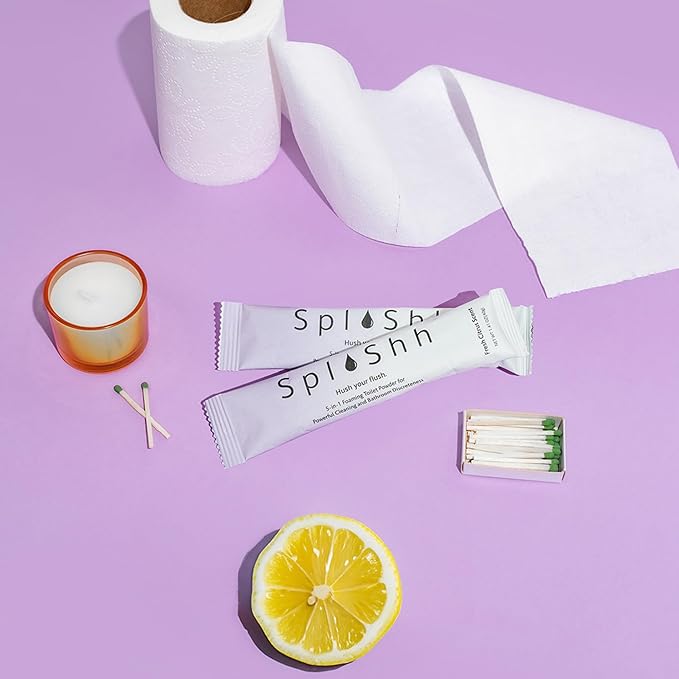 SplaShh 5 in 1 Toilet Bowl Cleaner, 30 Powder Packets, No Harsh Chemicals, Replaces Toilet Sprays, Toilet Pods, Toilet Tablets, Toilet Bowl Cleaner