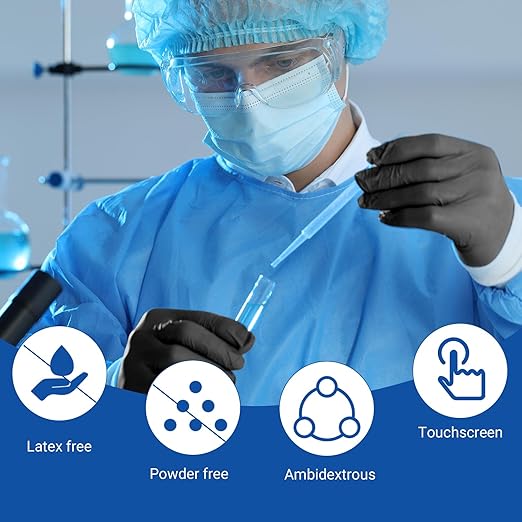 JMU Nitrile Gloves Small Case, 4000 Count, 3.5Mil Disposable Medical Exam Gloves Latex Free Powder Free