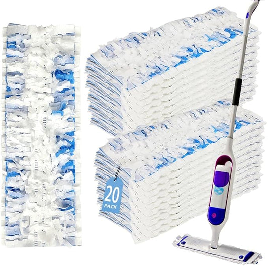 Replacement Pads for S.wiff.er PowerMop Disposable Mop Pads, Floor Mopping Pads, Spare Pack for Floor Cleaning，20 Count