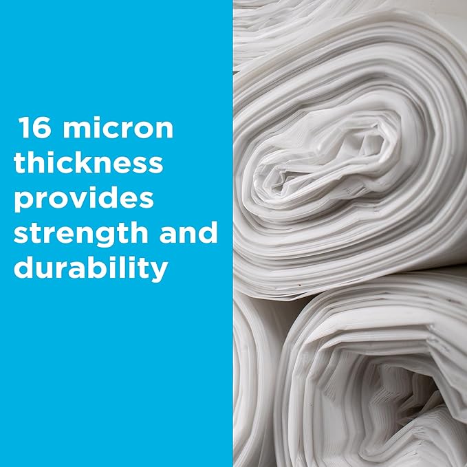 Clear Trash Bags,40-45 Gallon Trash Bags, 40" x 48", 250 Count, 16 Micron, High Density, Ideal for Janitors, Facility Managers, Industrial, Recycling