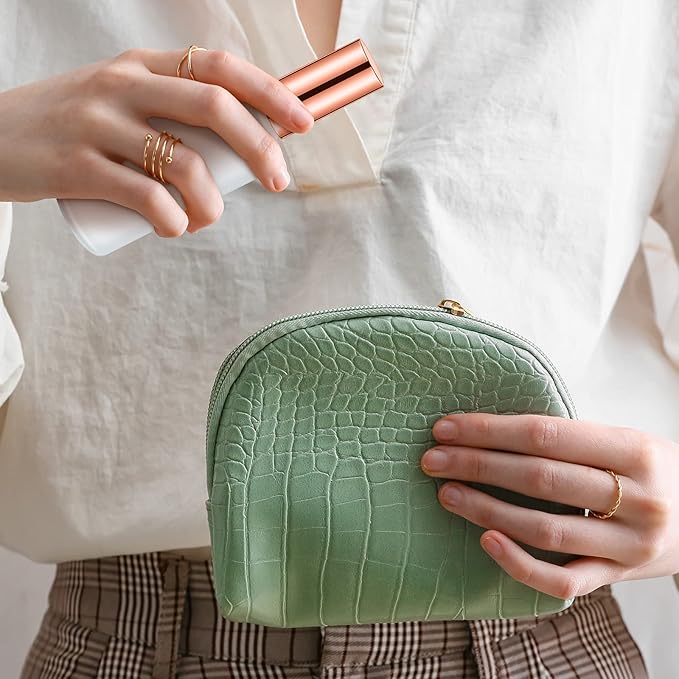 Tessco for you 20 Pcs 3.4 oz/100 ml Glass Spray Bottles Empty Perfume Atomizer Refillable Clear Decorative Empty Bottles with Fine Mist Sprayer Pump for Face Body Travel(Rose Gold,)