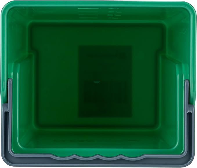 Restaurantware-Clean Tek Professional 4 Quart Cleaning Bucket, 1 Utility Pail with Handle - Heavy-Duty, Portable, Green Plastic Washing Pail, Perfect for Household, Outdoor, Car Wash and More