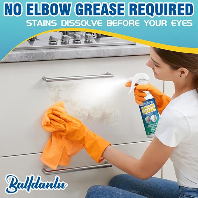 Mold Stain Cleaner Spray, All-Purpose Stain Cleaner for Bathroom, Kitchen, Decks, Patios, Outdoors, Household Stain Remover Spray Best for Tile, Wall, Grout, Fences, Furniture, Sink, Brick