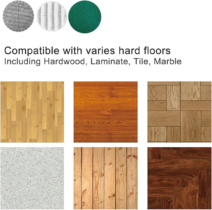 Electric Mop Pads Replacement Cleaning Scrubber Mop Pads, 6.3 inches