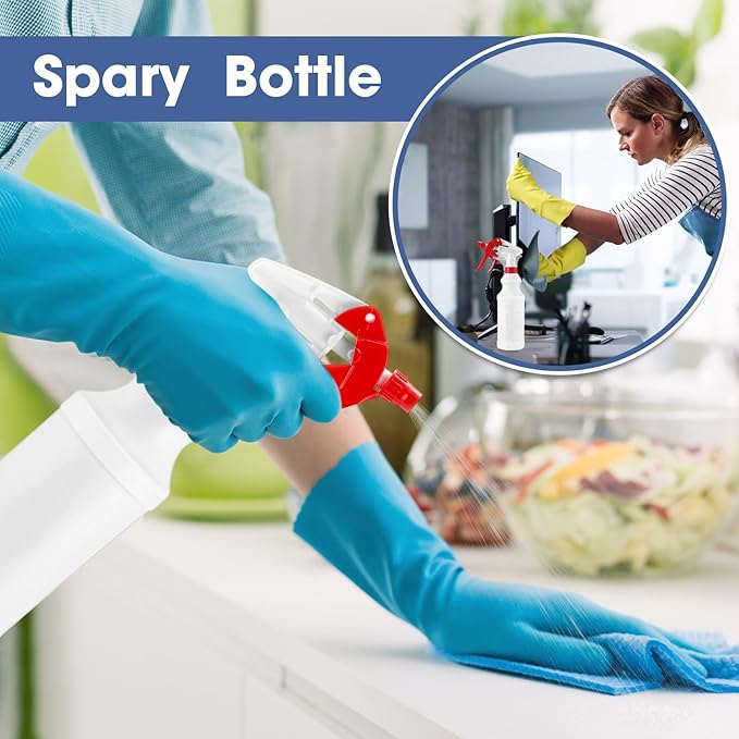 10 Pack Spray Bottles 16 oz Empty Water Spray Bottles for Cleaning Heavy Duty Refillable Squirt ‌Container with Measurements Adjustable Nozzle for Household Industrial (Red,Delicate Style)