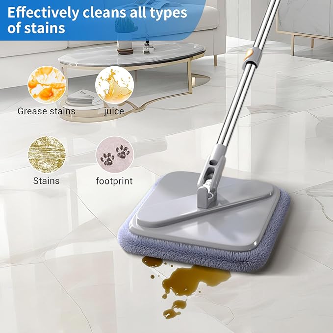 6Pcs Spin Mop Pads Compatible with Spin Mop and Bucket System True & Tidy True Clean Mop and Bucket System, 8.26X8.26 Size Spin Mop Replacement Pads