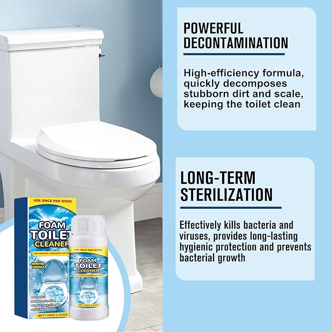 Foam Toilet Cleaner,New Powerful Toilet Bowl Cleaner,Advanced Bathroom Cleaner for Home,Powerful Instant Bowl Cleaners for Toilets Squatting Pans