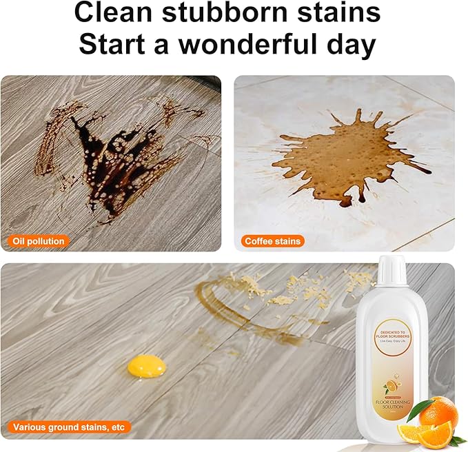 Floor Cleaning Solution Compatible With Tineco, Deep Cleans for Multiple Hard Floors, Suitable With All Robot Vacuums with Mopping and Cordless Wet/Dry Vacuum Mop (Sweet Orange 1 Bottle)