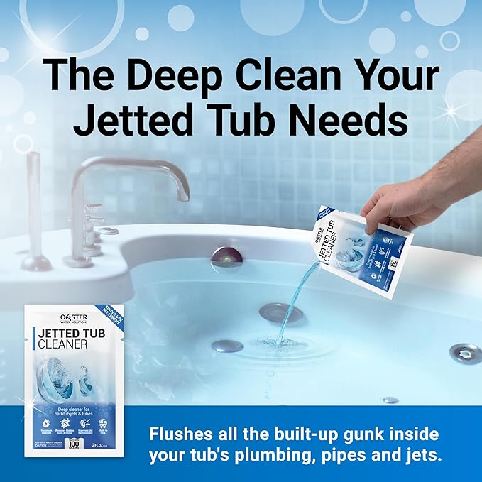 Bio Ouster Jetted Tub Cleaner Kit - Jet and Jacuzzi Tub Cleaner for Jets, Tubes, and Bathtubs - Includes Microfiber Towel - Professional Grade Formula, Made in USA (Kit)
