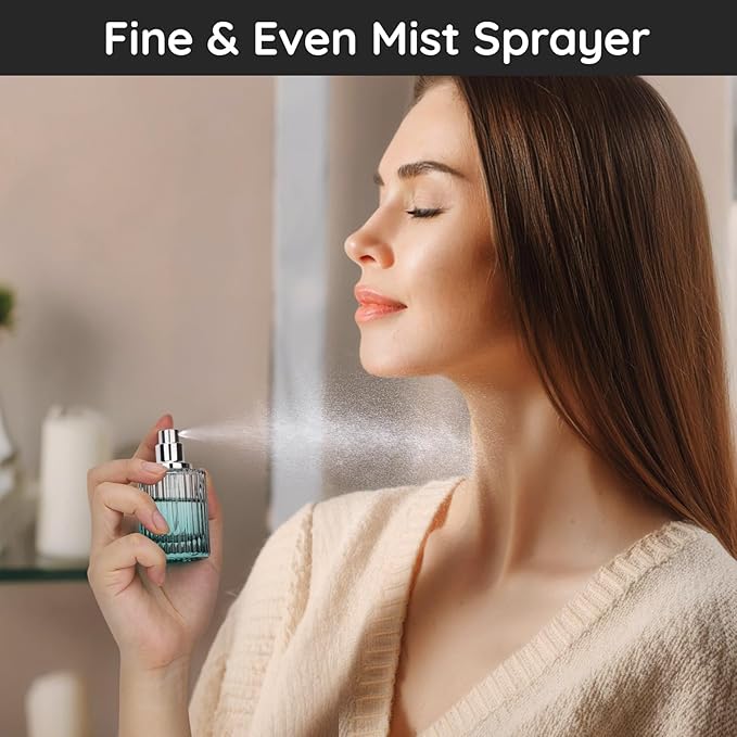 Segbeauty 1oz Refillable Travel Bottles, 30ml Empty Perfume Spray Bottles, 2pcs Vintage Perfume Spray Bottle Glass Fine Mist Spray Bottle Empty Fragrance Atomizer Sprayer for Dispensing Fragrance