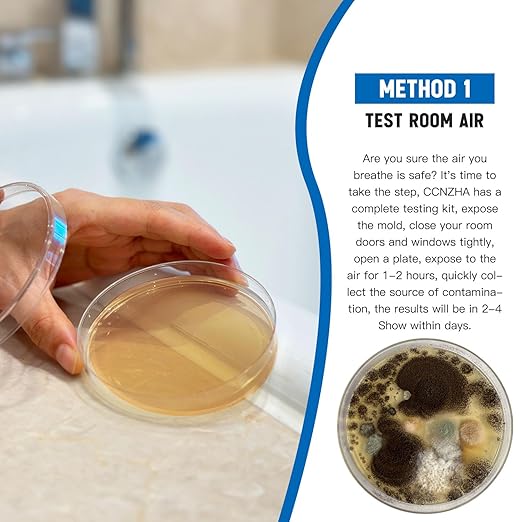 Mold Test Kit for Home -DIY Mold Testing Kit with 12 Individual Tests-Black Mold Detector-Indoor Air Quality Tester-Mold Identification Guide-Free Lab Analysis-Fast and Reliable Mold Detector at Home