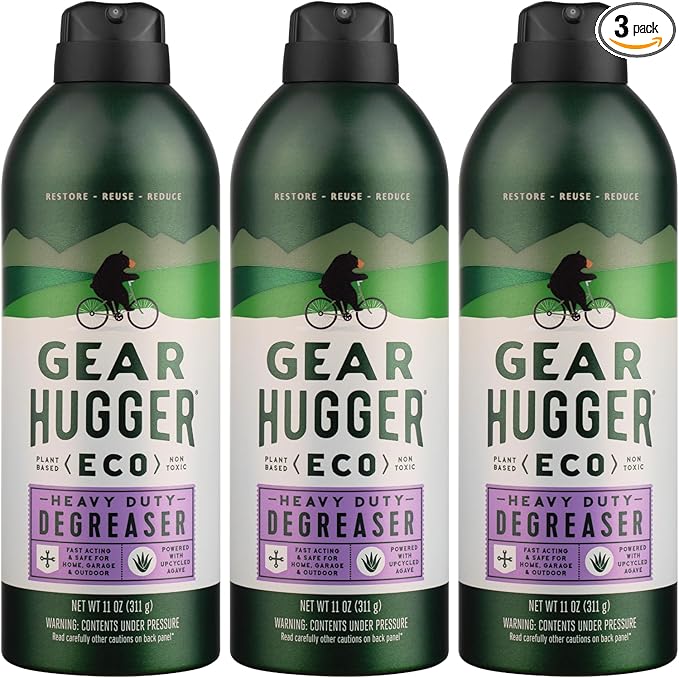 Gear Hugger Degreaser - Eco-Friendly (11 oz, Pack of 3), Degreaser Cleaner Spray - Oven Cleaner, Grill Cleaner & Brake Cleaner, Dissolves Grease & Grime - Plant-Based, No Petroleum, Non-Toxic, No PTFE
