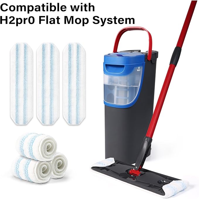 3 Pack Mop Pads Refills, Microfiber Reusable Replacement Mop Pads Flat Replacements Heads for Wet Or Dry Floor Cleaning