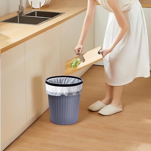 ZXJ Plastic Trash Can - 2 Gallon - Grey - Laundry Room,Bathroom,Kitchen,Office,Dormitory,Camping,Kids Room