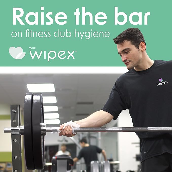 Wipex Plant Based Gym Wipes Dispenser Refill - 700 Count Fitness Equipment Wipes (Large 8x12) Lemongrass + Bucket, (Pack of 4 + Bucket)
