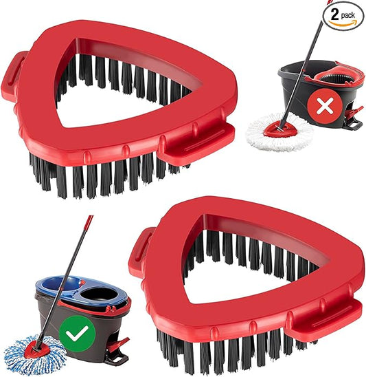 Spin Mop Replace Head Base Scrub Brush Head Replacement for O Ceda RinseClean 2 Tank System (2 Pack)