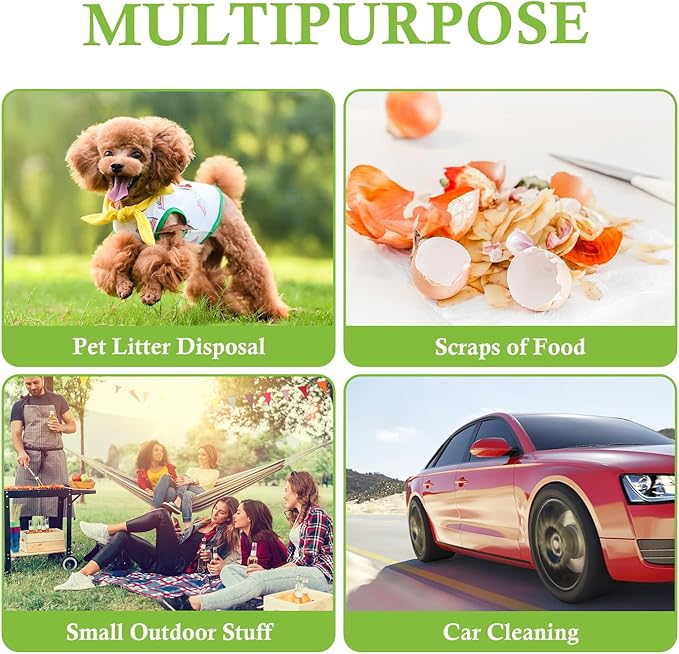 8 Gallon 130 Counts Strong Trash Bags Garbage Bags by RayPard, fit 30 Liter Kitchen Waste Basket, Medium Trash Bags Can Liners for Home Office Kitchen Bathroom Bedroom, Black