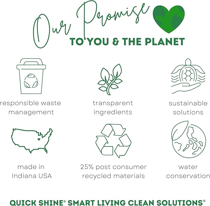 Quick Shine Hardwood Floor Cleaner 27oz| Use in Spray & Vac Mops| Removes Dirt & Scuff Marks| Ready-to-Use, Streak Free, No Rinse| Safer Choice Cleaner| Perfect for Gentle and Effective Cleaning