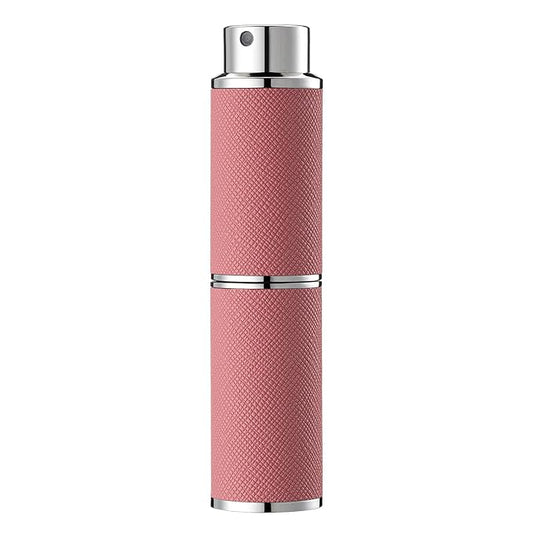 8ML Perfume Atomizer, Empty Leather Cologne Spray Bottle, Mini Perfume Sprayer Dispenser for Travel (1PCS, Pink)