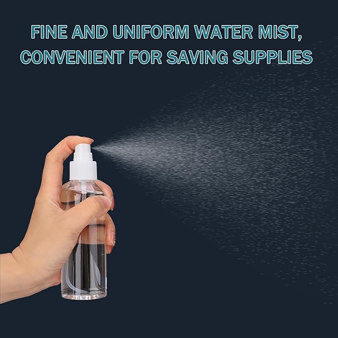 24 Pack Spray Bottle Top, Spray Bottle Nozzle Replacement, 24/410 Fine Mist Spray Caps with 5.9" Dip Tube, Plastic Sprayer Pump for Toners and Essential Oil Bottles, Home, Kitchen White