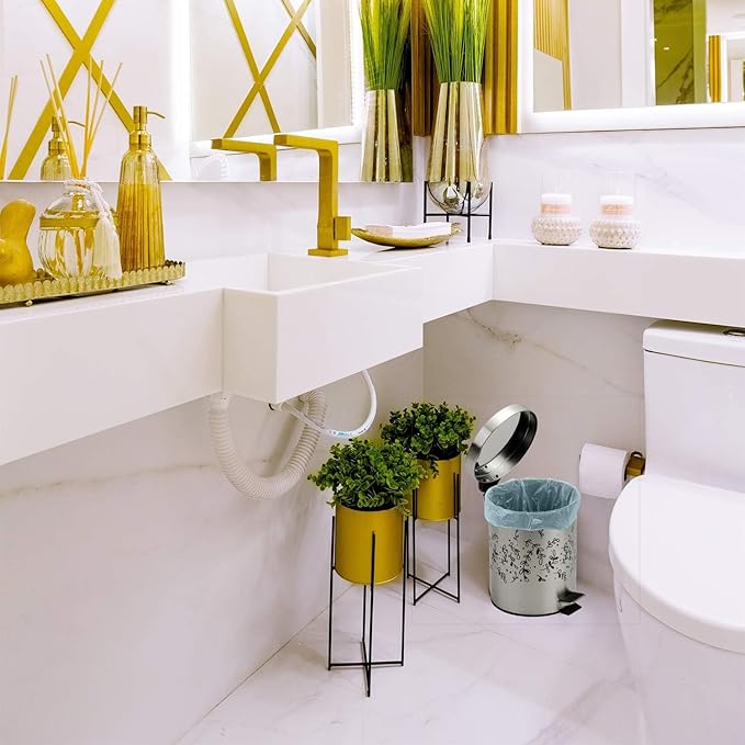 1.2 Gallon Biodegradable Trash Bags Small Trash Bags Unscented Garbage Bags Compostable Wastebasket Can Liners for Bathroom,Home, Office , Baby diaper(Emerald, 125 Count (Pack of 1))