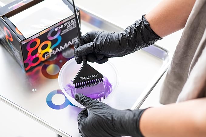 FRAMAR Black Gloves Disposable Latex Free – Extra Small Nitrile Gloves Black, For Hair Dye, Tattoo Supplies, Cleaning, Mechanic – Extra Durable & Resistant – 12 Inches Long – 100 Pack