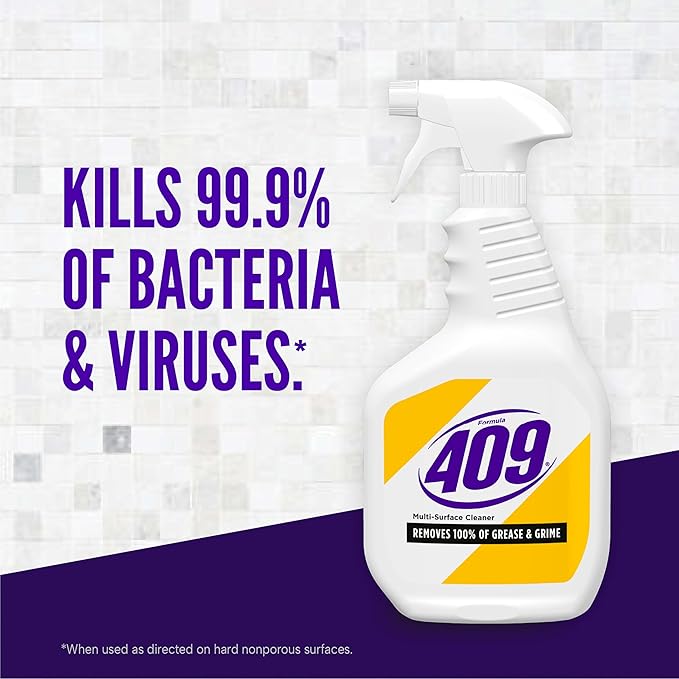 Formula 409 Multi-Surface Cleaner, Spray Bottle, Lemon Fresh, 32 Fluid Ounces, Pack of 3