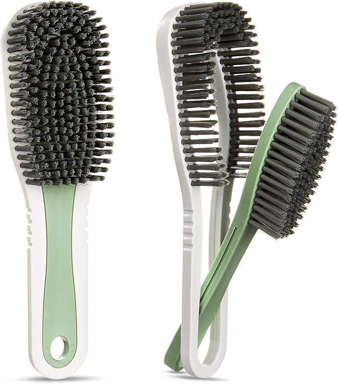 Shoe Cleaning Brush Laundry Brush,Comfort Grip Soft Scrub Brushes for Household Use,Detachable Dual-Use Cleaning Brush Tool - for Clothes Shoes Bathroom(2PCS)