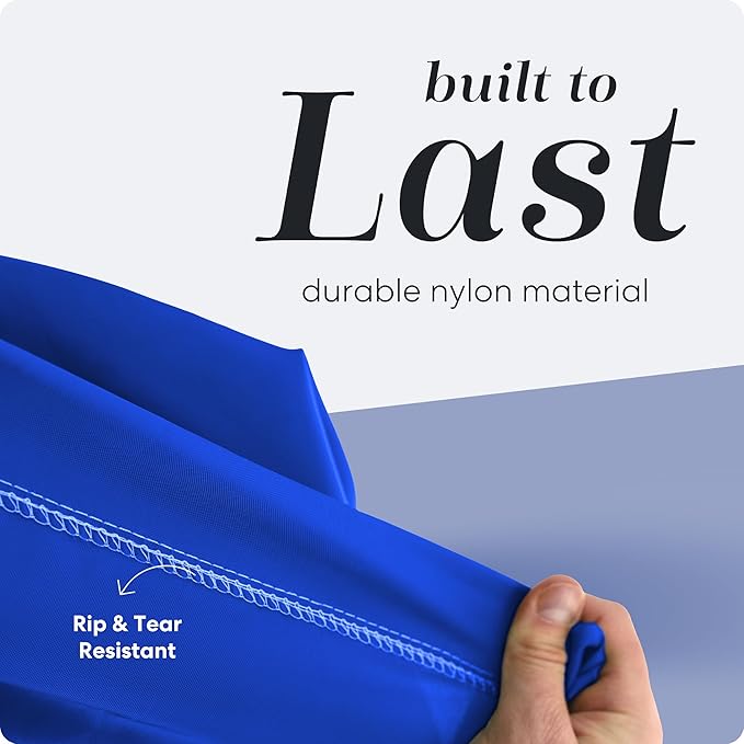 Nylon XL Laundry Bag - Locking Drawstring Closure, Machine Washable, These Large Bags Will Fit a Laundry Basket and Strong Enough to Carry up to Two Loads of Clothes (Royal Blue | 30" x 40")