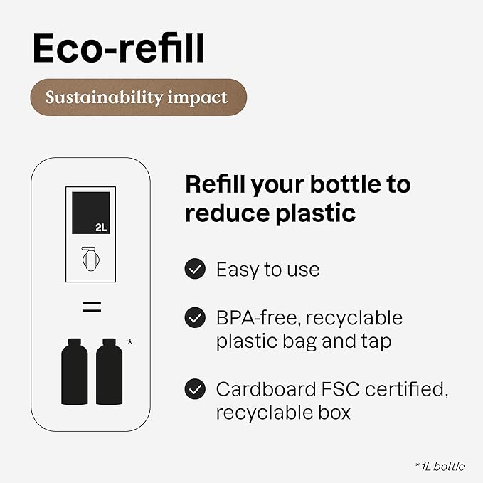 ATTITUDE Laundry Detergent with Essential Oils, EWG Verified, Vegan, Plant and Mineral-Based Ingredients, HE, Refillable Aluminum Bottle, 40 Loads, Geranium and Lemongrass, 33.8 Fl Oz