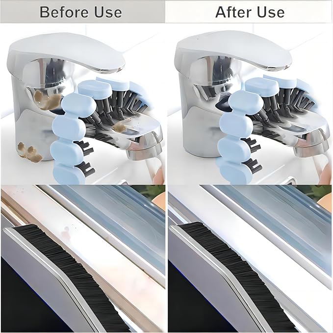 Crevice Cleaning Brush Hard Bristle Grout Brush Scrub Brush Toilet Brush Cleaning Tools Cleaning Supplies for Household Use Bathroom Kitchen 3 Pcs (Black&Blue)