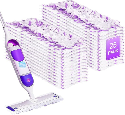 5X Cleaning Power Mop Pads for Swiffer Power Mop, Disposable Power Mop Pad Refills, Replacement Floor Cleaning Refills, Multi-Surface Wood Floor Replacement Pads (25)