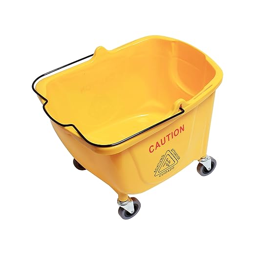 Thunder Group PLWB361B Mop Bucket (only), 36 Quart Bucket, Plastic, Yellow