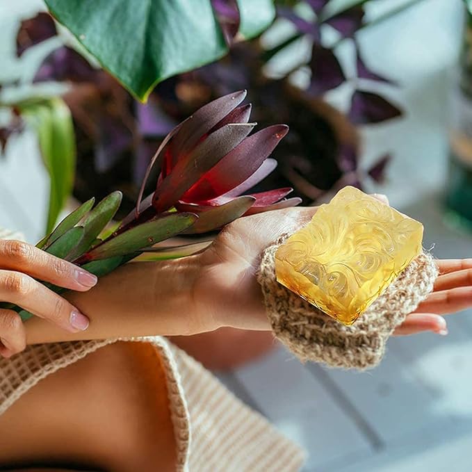 3 Pack Silicone Soap Molds 6 Cavities Silicone Soap Mold Rectangle Oval and Flower Shapes Soap Molds for Soap Making Handmade Cake Chocolate Biscuit Pudding Jelly Ice Cube Tray