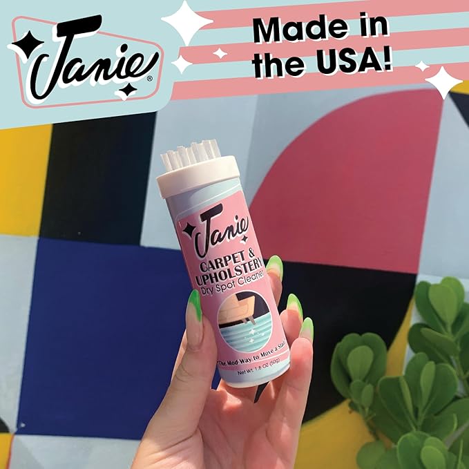 Janie Dry Stick Spot Cleaner (1.8 oz) – Instant Stain Remover Stick for Upholstery – Magic Eraser Pen for Furniture Stains – Compact, Safe, and Easy to Use