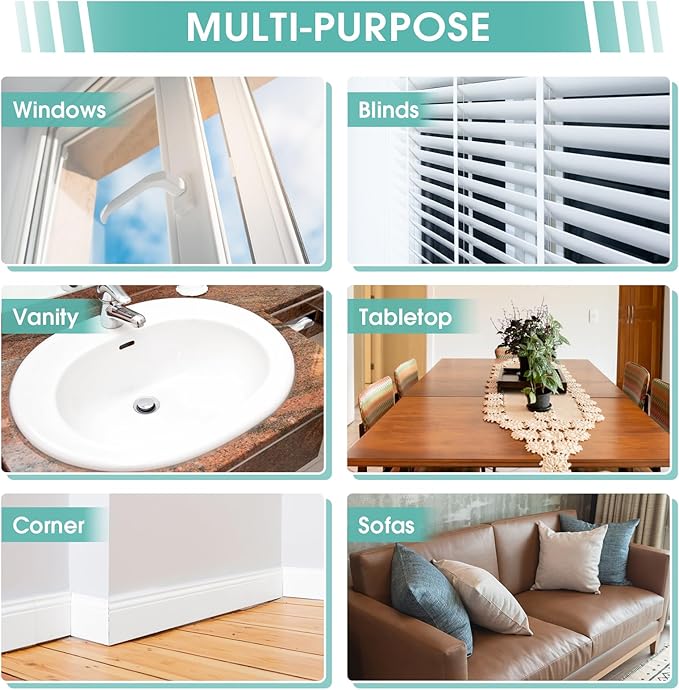 4 Pack Damp Dusting Sponge Duster, Grey Dust Cleaning Sponge, Reusable Household Cleaning Sponge Tool for Blinds, floorboards, Fan Blades, Vents, Glass, Railings, Mirrors