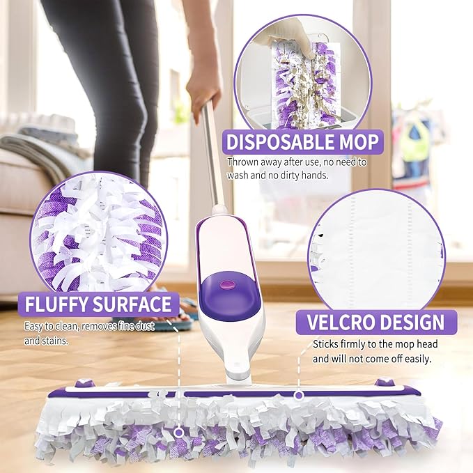 12PCS Disposable Mopping Pads Refills for Swiffer PowerMop,Replacement with Swiffer Power Mop Refills for Swiffer Power Mop Pads Multi-Surface for Floor Cleaning